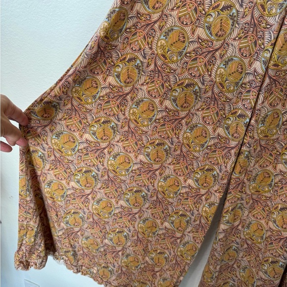 ANTHROPOLOGIE Matilda Paisley Ruffle Lettuce edge Wide Leg Romper Jumper Size XS - Picture 10 of 12